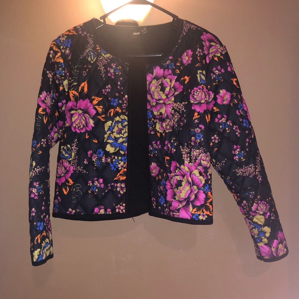 ASOS floral quilted jacket